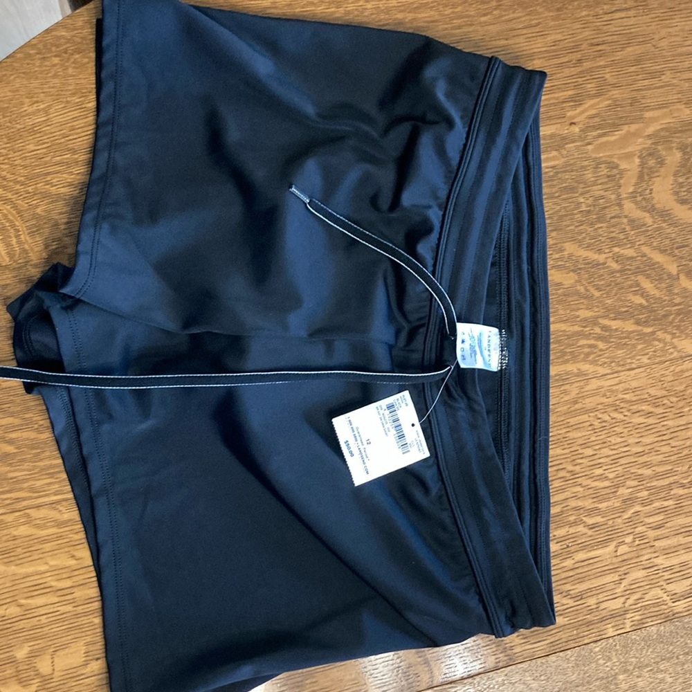 Nwt Lands End Black  Swim shorts